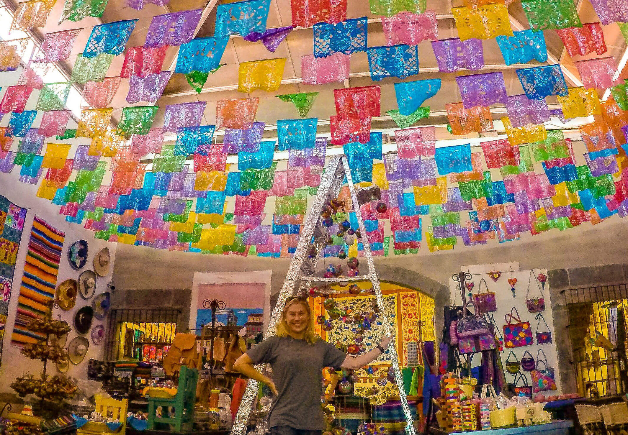 Papel picado punched paper in Tlaquepaque Jalisco with Allison Nevins.