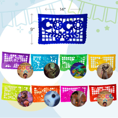 Coco Inspired Party Banner 2 Pack Papel Picado - PAPER Garlands (30 Feet Total) - Image 3