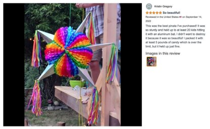 Jumbo Rainbow Mexican Star Piñata with 30 Ft Rope Included, Holds 5 Pounds of Pinata Filler - Image 16