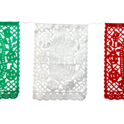 Red White and Green Papel Picado for Navidad