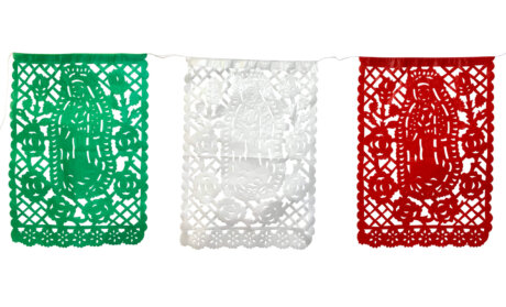 Red White and Green Papel Picado for Navidad